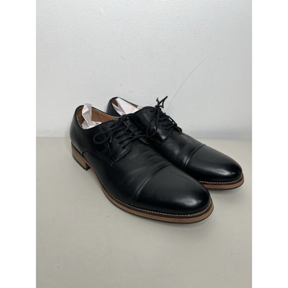 Florsheim Surge Cap Toe Oxford Men’s Black Leather Shoes Size 11D - Picture 1 of 10